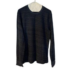 Vince Men's Heather Thermal Long Sleeve Crew Shirt Size M NEW Blue Pullover